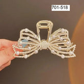 Impression Pack of 12 Pcs Pearl  Flower Style Hair Clutcher Beads Hair Clutcher